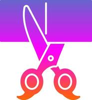 Scissors Glyph Gradient Icon vector