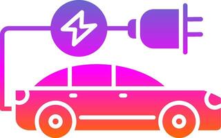 Electric Car Glyph Gradient Icon vector