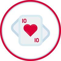 Hearts Flat Circle Uni Icon vector