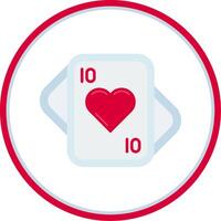 Hearts Flat Circle Uni Icon vector