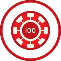 chip plano circulo uni icono vector