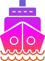 Ship Glyph Gradient Icon vector