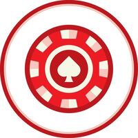 chip plano circulo uni icono vector