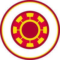 Chip Flat Circle Uni Icon vector