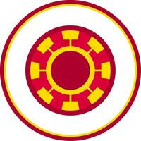 chip plano circulo uni icono vector