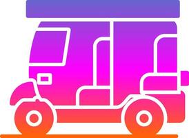 Rickshaw Glyph Gradient Icon vector