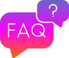 Faq Glyph Gradient Icon vector