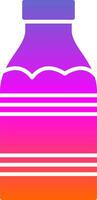 Milk Bottle Glyph Gradient Icon vector