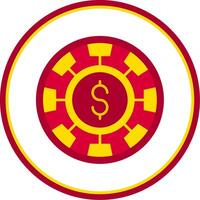 Chip Flat Circle Uni Icon vector
