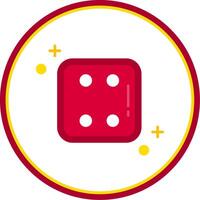 Dice four Flat Circle Uni Icon vector
