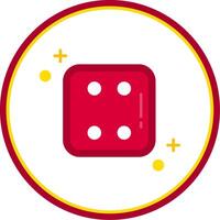 Dice four Flat Circle Uni Icon vector