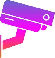 Security Camera Glyph Gradient Icon vector