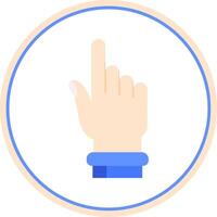 Hand click Flat Circle Uni Icon vector