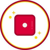 Dice one Flat Circle Uni Icon vector