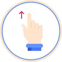 Swipe Up Flat Circle Uni Icon vector