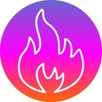 Flame Glyph Gradient Icon vector