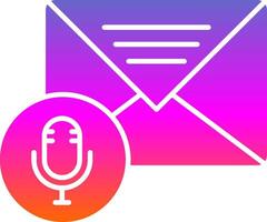 Audio Message Glyph Gradient Icon vector