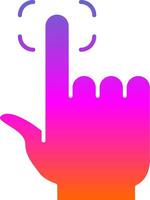 Finger Print Glyph Gradient Icon vector