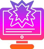 Damage Glyph Gradient Icon vector