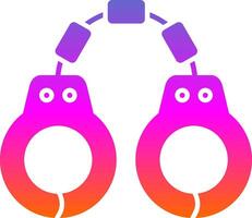 Handcuffs Glyph Gradient Icon vector