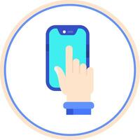 Touch Device Flat Circle Uni Icon vector