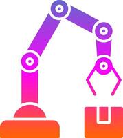 Robotic Arm Glyph Gradient Icon vector