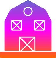 Barn Glyph Gradient Icon vector