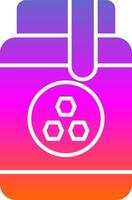 Honey Jar Glyph Gradient Icon vector