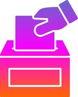 icono de gradiente de glifo de votación vector