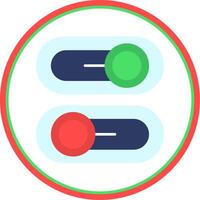 Switch Flat Circle Uni Icon vector