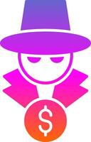 Fraud Glyph Gradient Icon vector