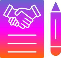 Agreement Glyph Gradient Icon vector