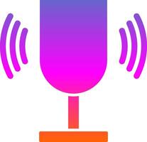 Tuning Fork Glyph Gradient Icon vector