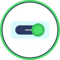 Switch Flat Circle Uni Icon vector