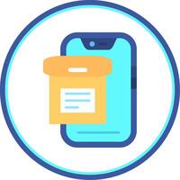 Archive Flat Circle Uni Icon vector