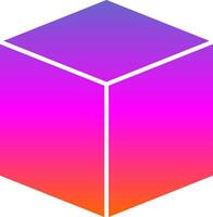 3D Design Glyph Gradient Icon Glyph Gradient Icon vector