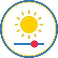 Brightness Flat Circle Uni Icon vector