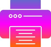 Printer Glyph Gradient Icon vector