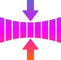 Elasticity Glyph Gradient Icon vector