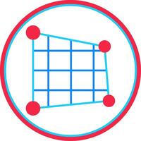 Distort Flat Circle Uni Icon vector