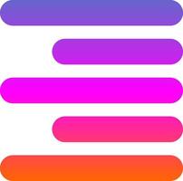 Horizontal Right Align Glyph Gradient Icon vector