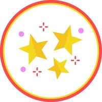 Star Flat Circle Uni Icon vector