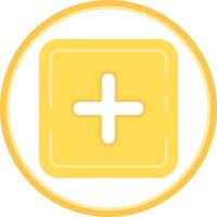 Plus Flat Circle Uni Icon vector