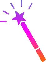 Magic Wand Glyph Gradient Icon vector