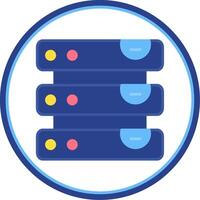 Database Flat Circle Uni Icon vector