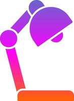 Desk Lamp Glyph Gradient Icon vector