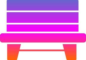 Bench Glyph Gradient Icon vector