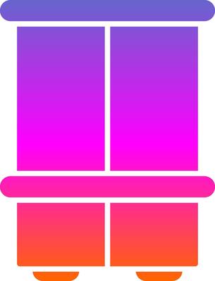 Wardrobe Glyph Gradient Icon