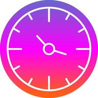 Clock Glyph Gradient Icon vector