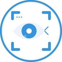 Fish eye Flat Circle Uni Icon vector